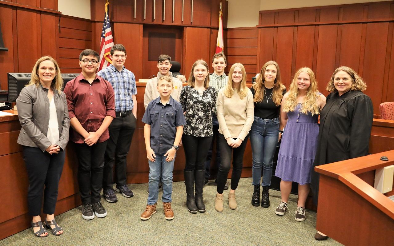 Home Schooled students from Classical Conversations with Judge Arendas